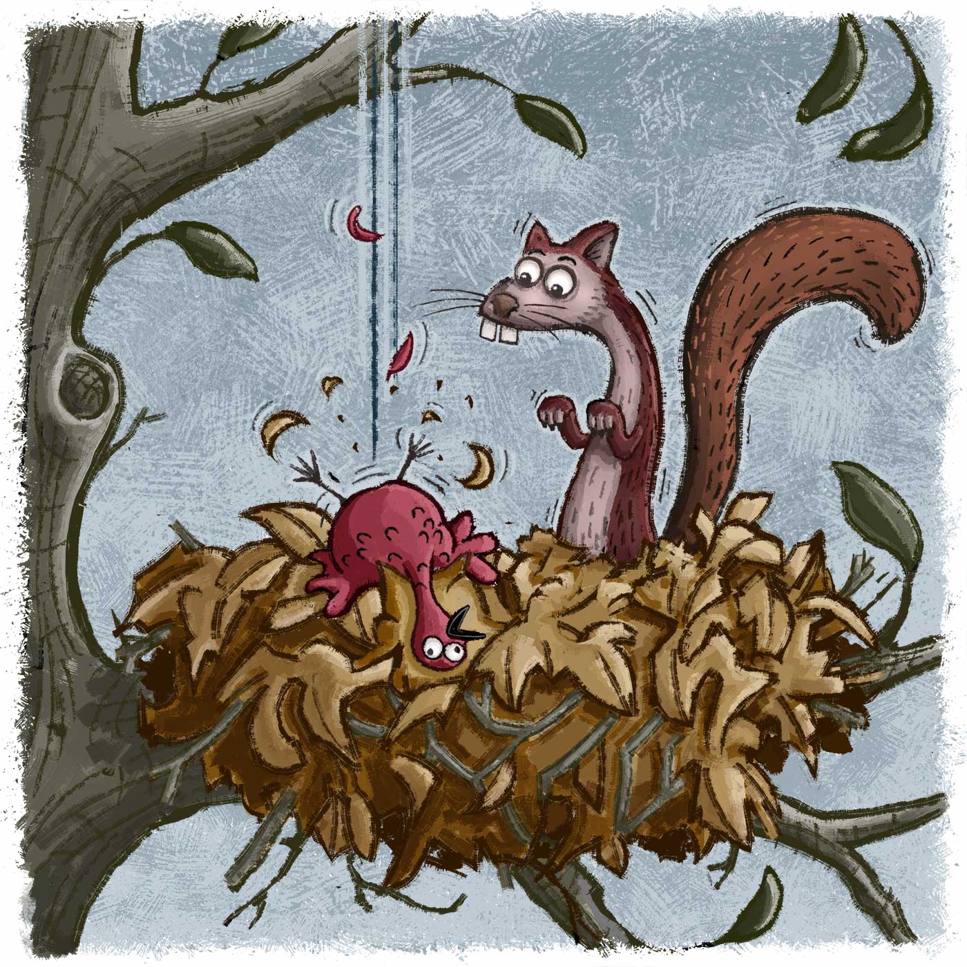 Squirrel Nest | Gary Potts Illustration